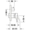 Robinetterie de douche encastrée Duravit Tulum