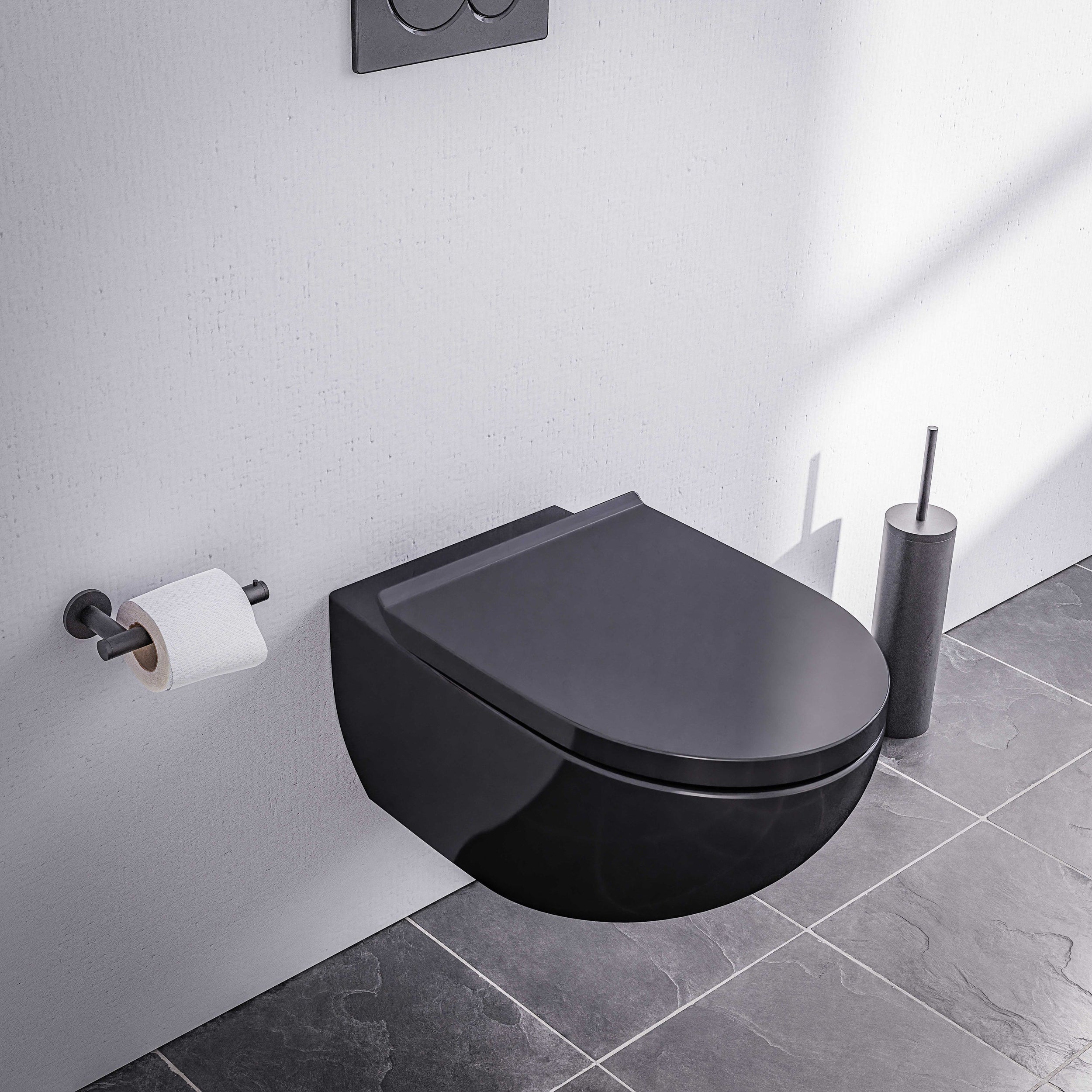 WC suspendu sans rebord E-9030 - abattant avec fonction Softclose - couleur au choix