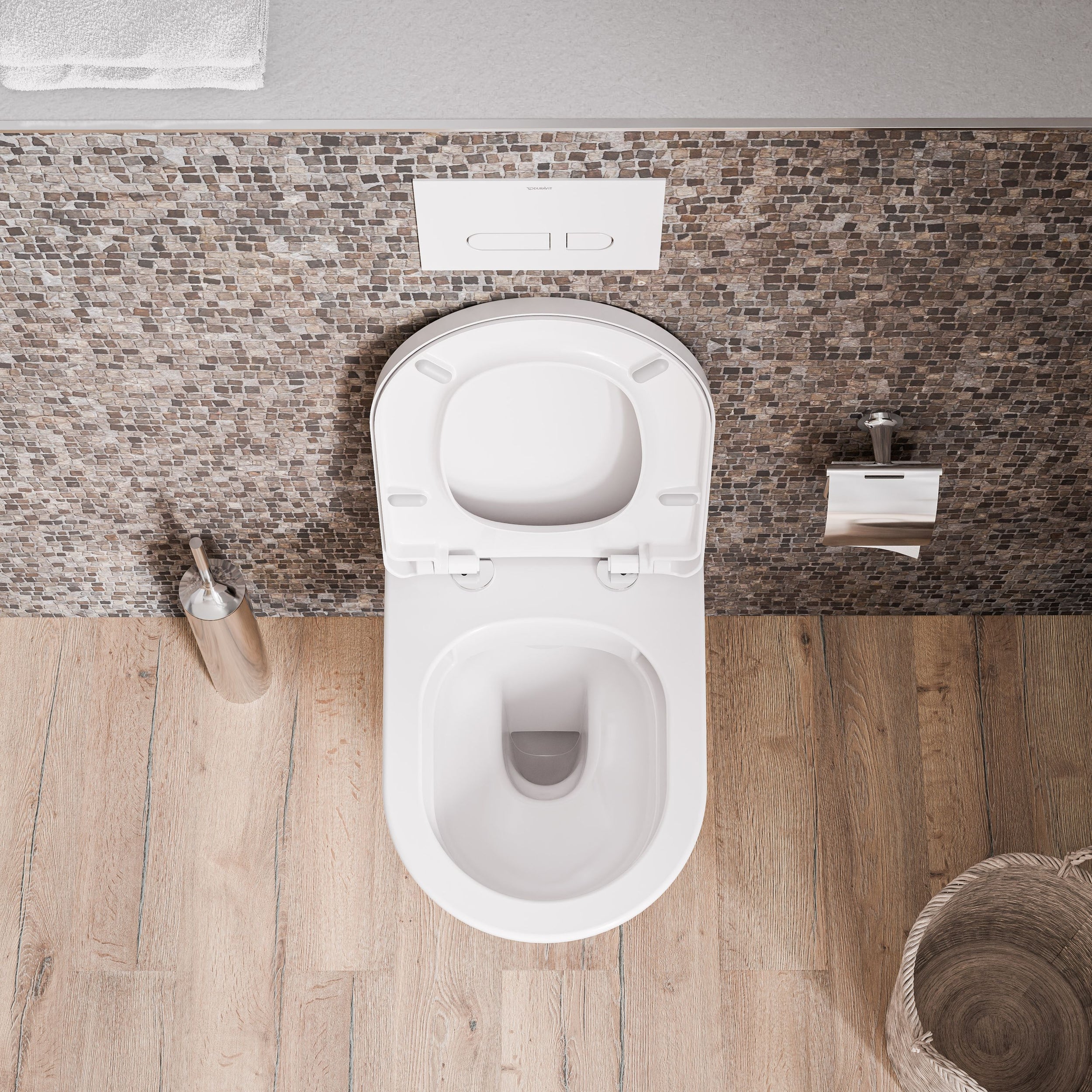 WC suspendu Duravit 540 mm Mino blanc brillant incl. abattant WC - fixation invisible