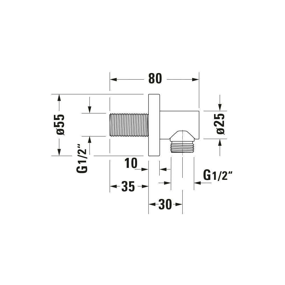 Duravit Tulum Unterputz Duscharmatur mit Brause - inkl. Duschstange, Wandanschlussbogen & Bluebox