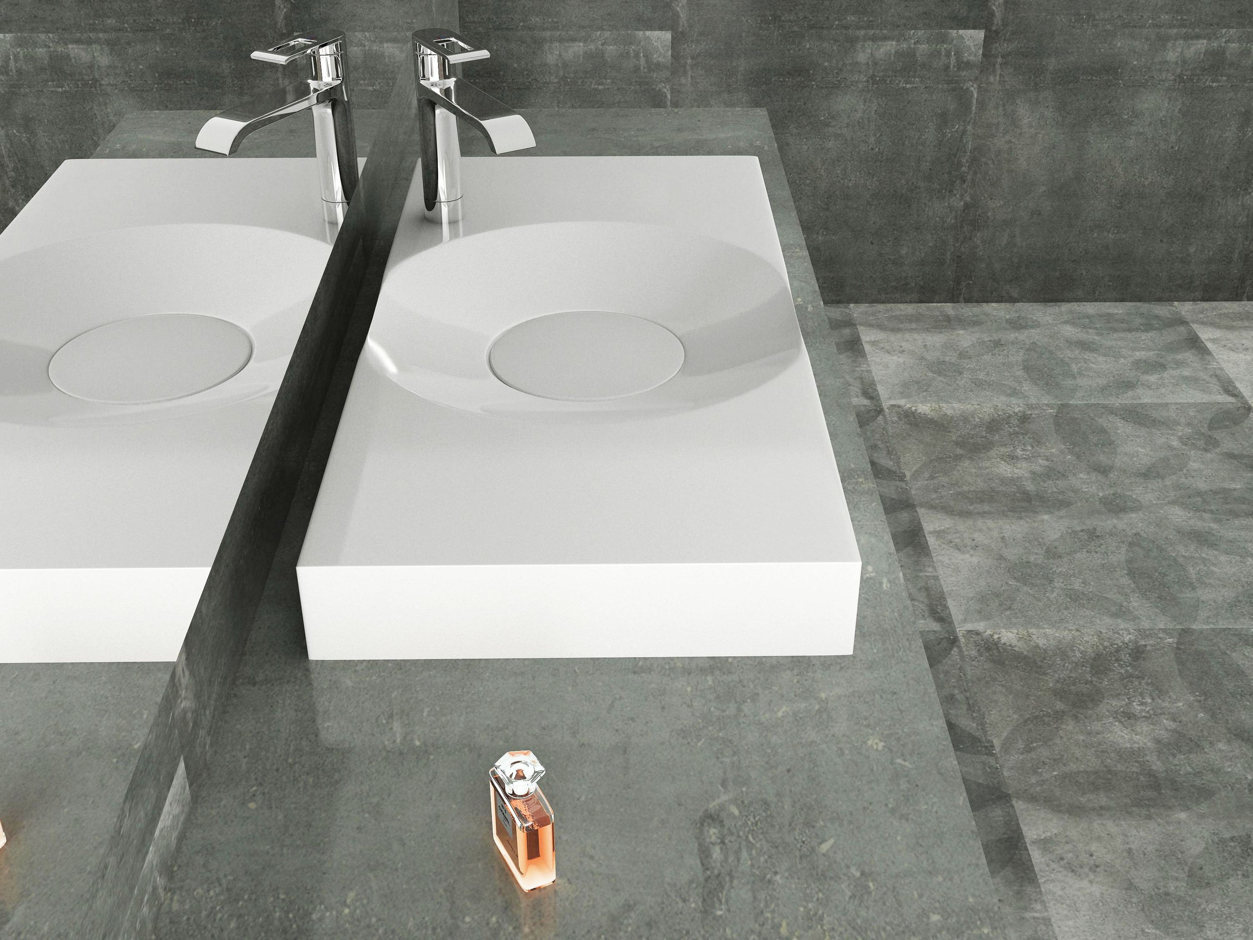 Wall-mounted washbasin Countertop basin BS6059 in cast marble