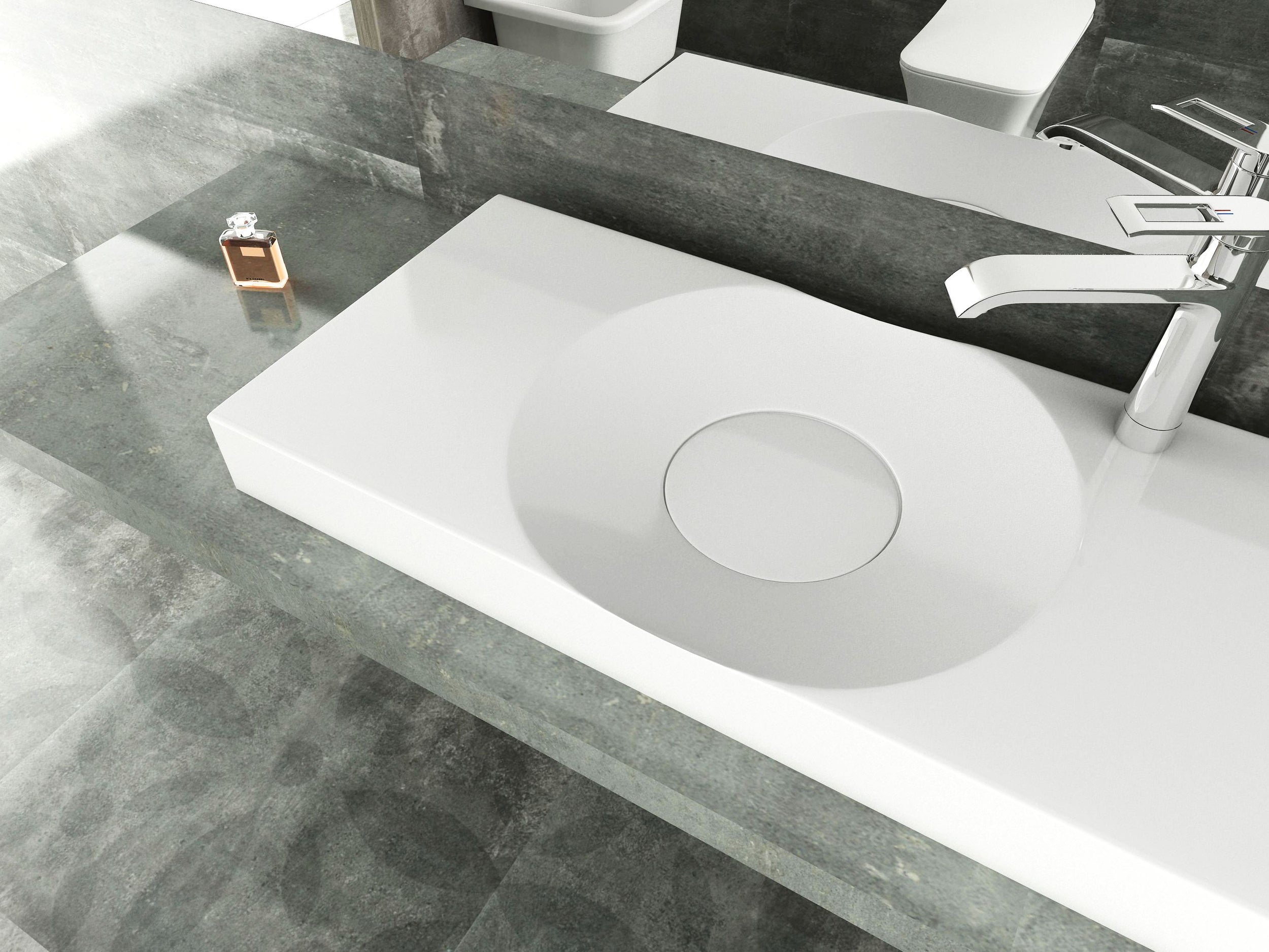 Wall-mounted washbasin Countertop basin BS6059 in cast marble