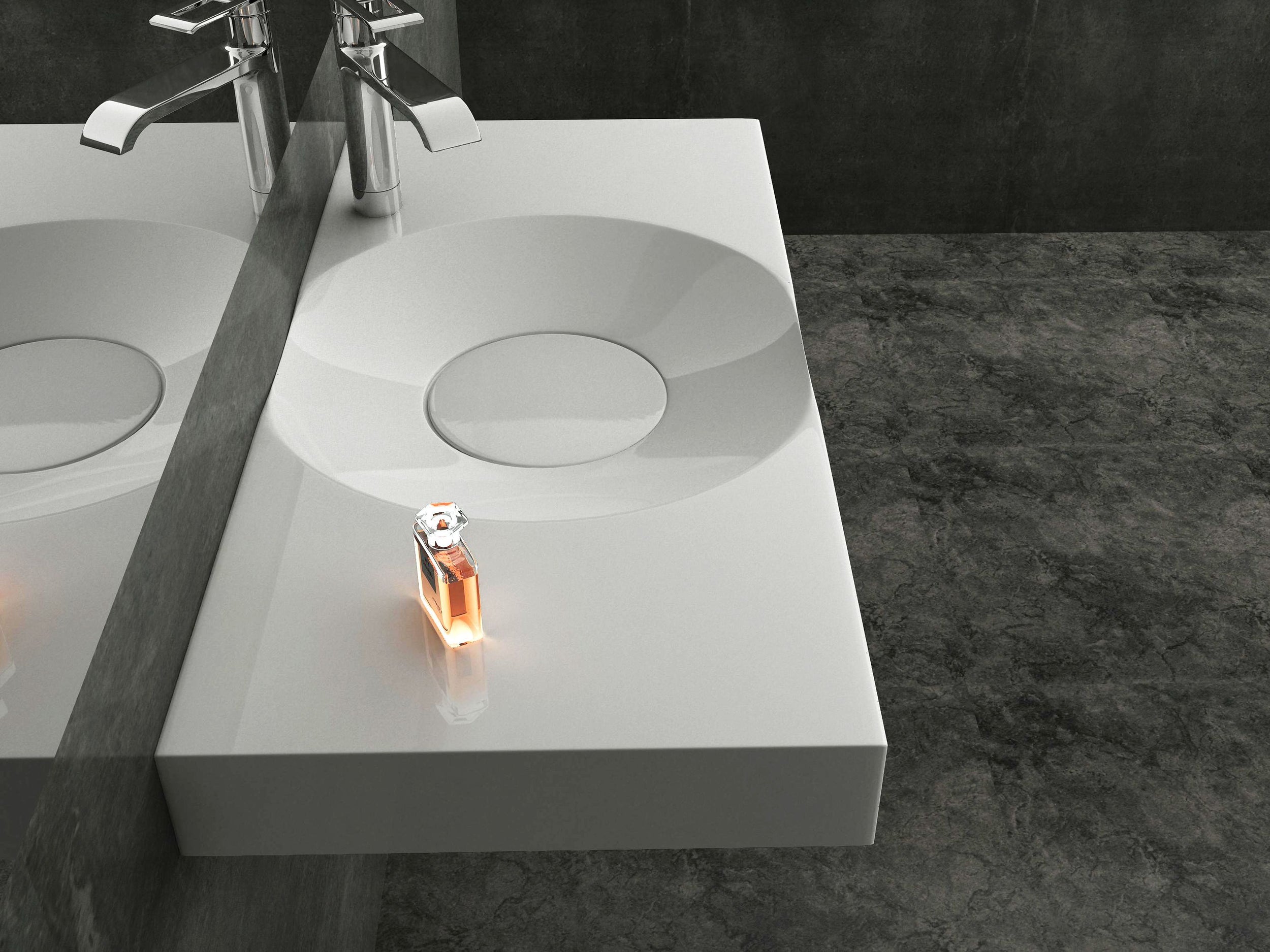 Wall-mounted washbasin Countertop basin BS6059 in cast marble