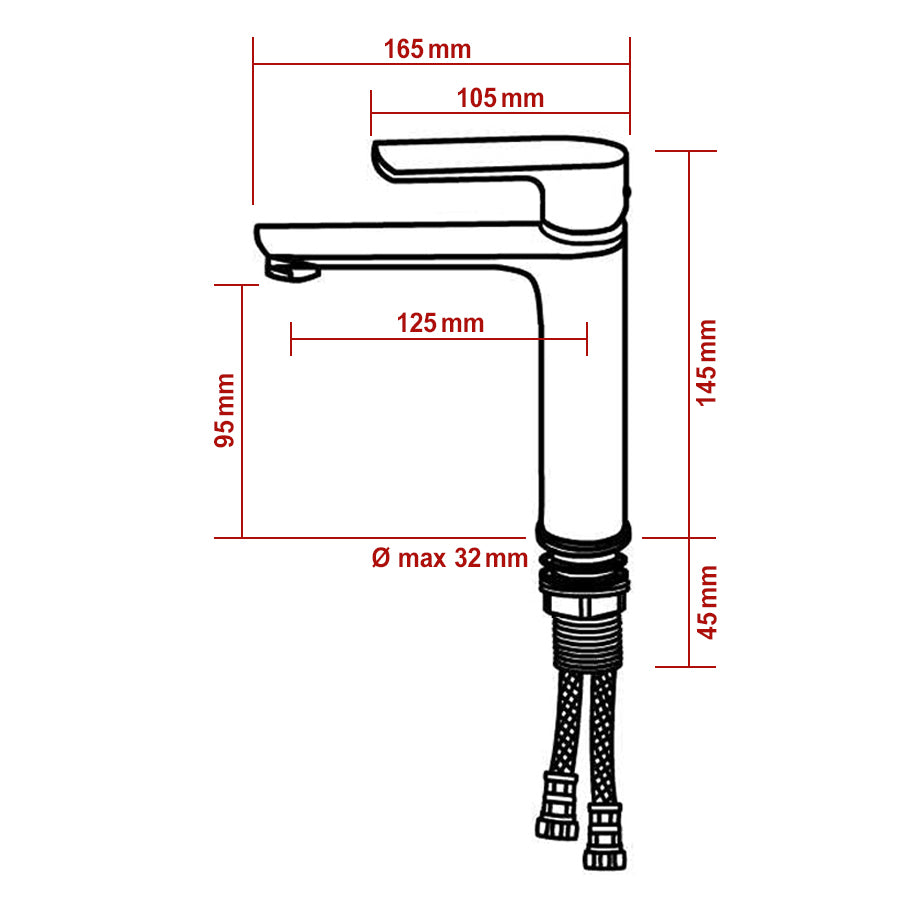 Single hole basin mixer 4024C