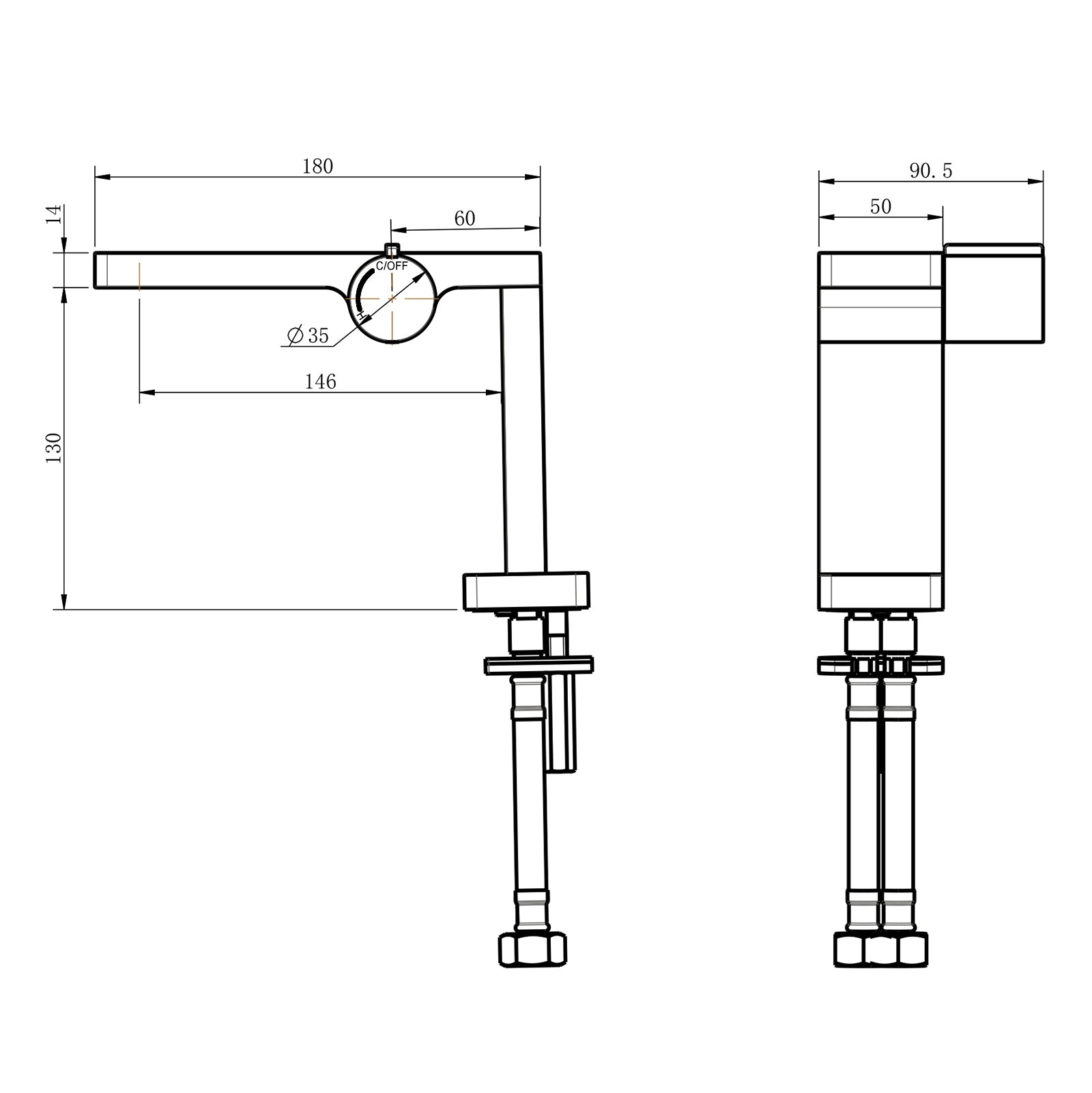 Mitigeur de lavabo Mitigeur de salle de bain NT3110B