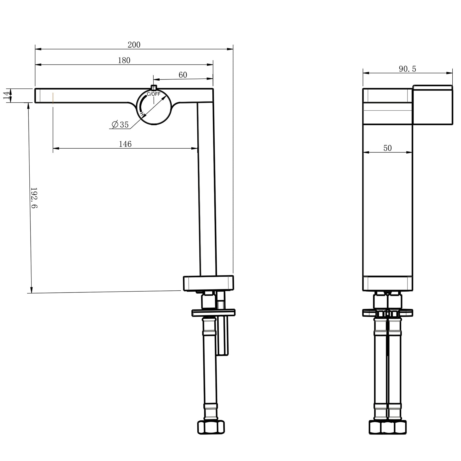 Design Waschtischarmatur Badarmatur NT3220C