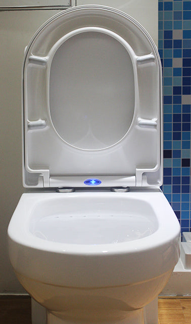 Abattant WC universel U1002 - avec éclairage LED - fonction Softclose - Blanc brillant