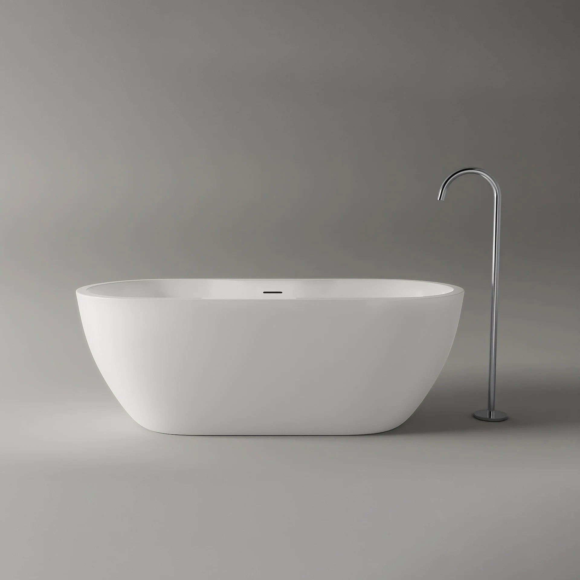 Freestanding Bathtub ROMA PLUS 2.0 Acrylic Matte White